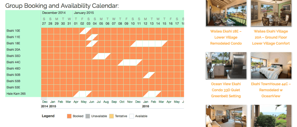 Wailea Ekahi Village Availability Calendar