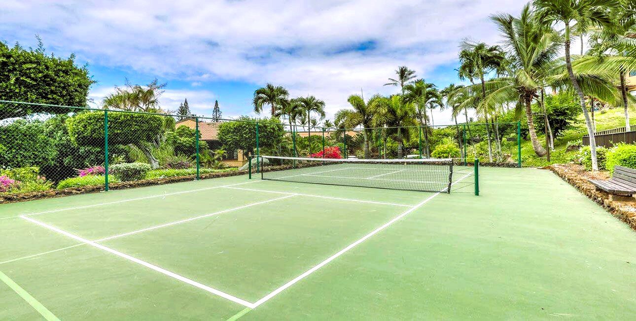 Pickleball courts and paddle ball courts on Wailea Ekahi Village Luxury Condos in Wailea, Maui, Hawaii
