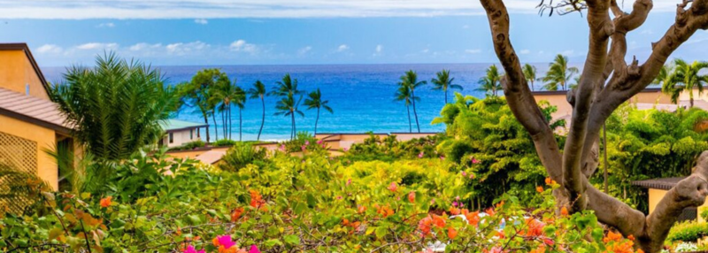 View of the beach from Wailea Ekahi Village resort