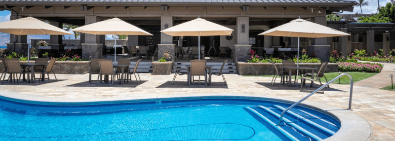 Pool and sitting area at Wailea Ekahi Village Rental Condos
